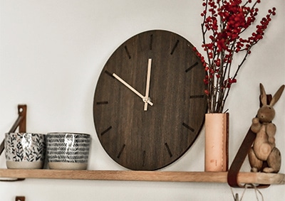 Wall Clock 【HEMVERK】 Light Oak φ280mm/φ380mm ｜ Dark Oak φ280mm