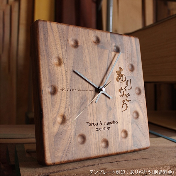 Wall Clock Block Stripe」木のぬくもりが重なり合う、置き・壁掛けが