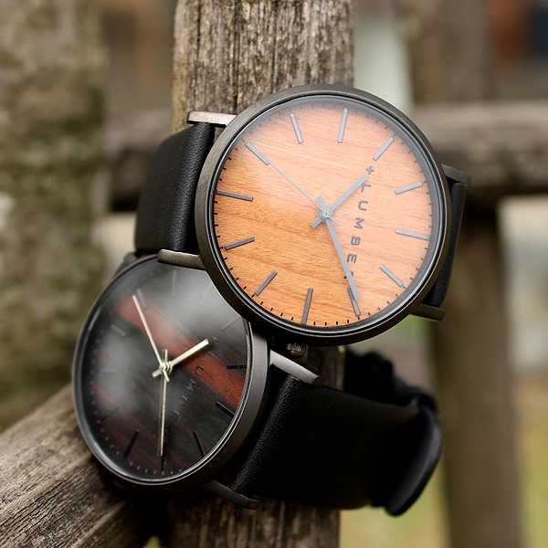 □【ペア】「WATCH 1100 ギフトセット」文字盤に本木目を使用した