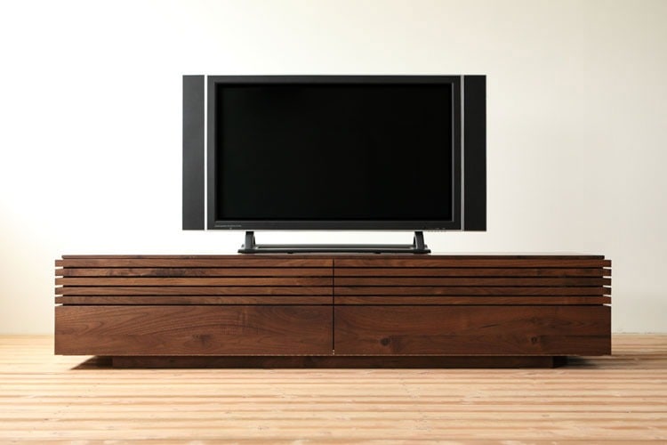 コレンテ テレビ台 テレビボード ウォールナット 無垢 格子 高級家具