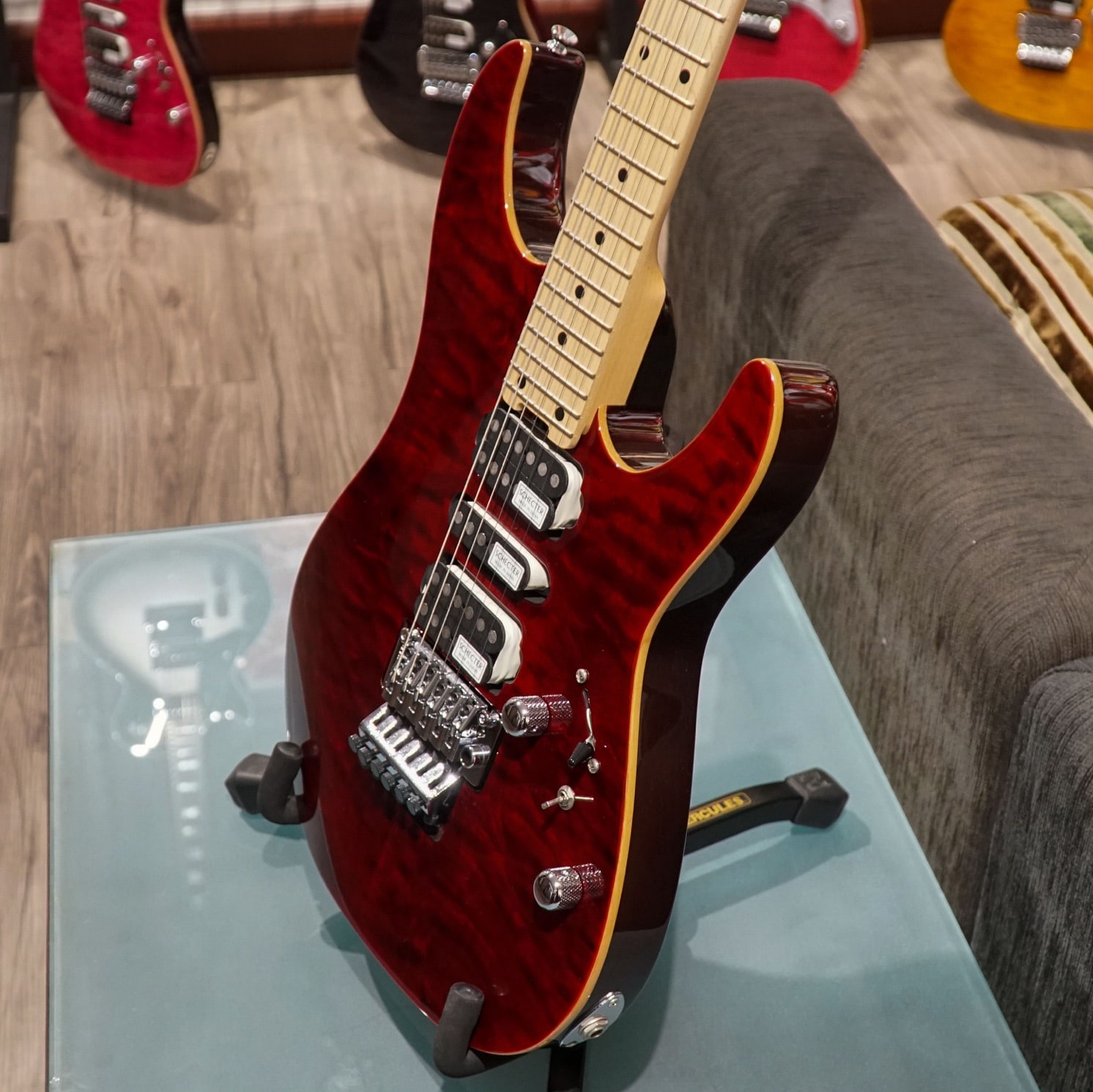 Schecter Japan Nv3-24-al – Trans Red – Gooswyn Guitar