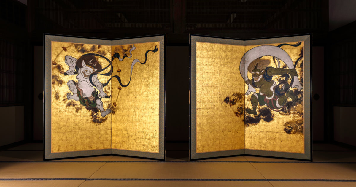 風神雷神図屏風｜作品紹介｜キヤノン 綴プロジェクト｜キヤノングローバル