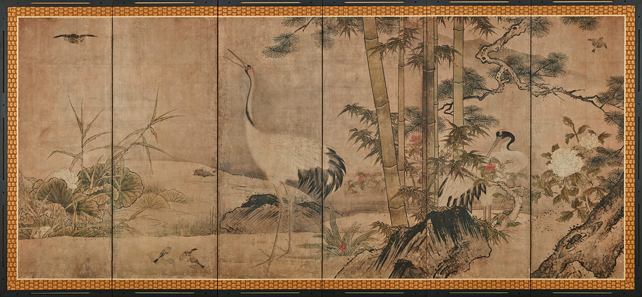 四季花鳥図屏風｜作品紹介｜キヤノン 綴プロジェクト｜キヤノングローバル