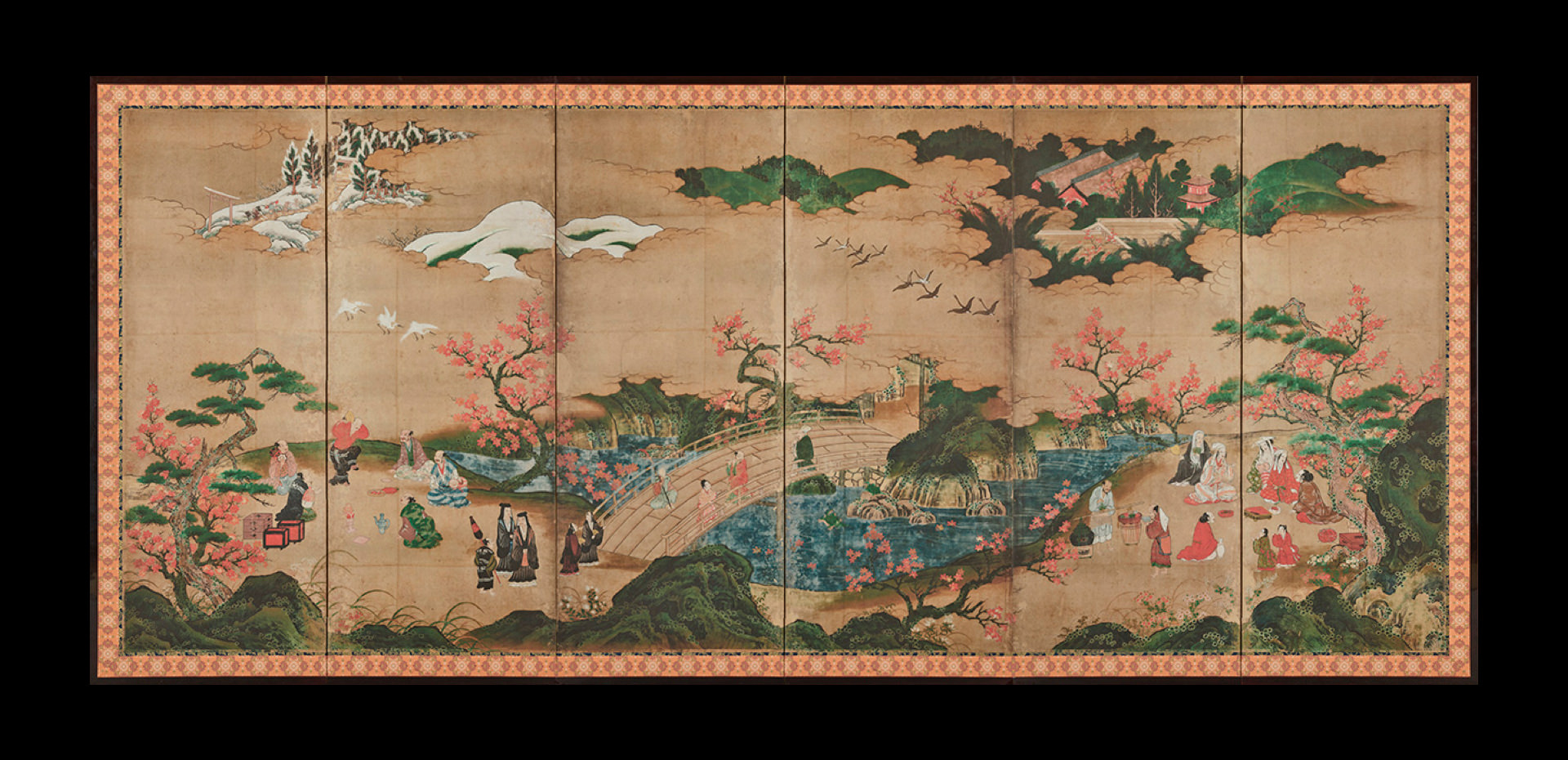 観楓図屏風 狩野秀頼・孔雀明王像・松林図屛風 長谷川等伯 東京国立