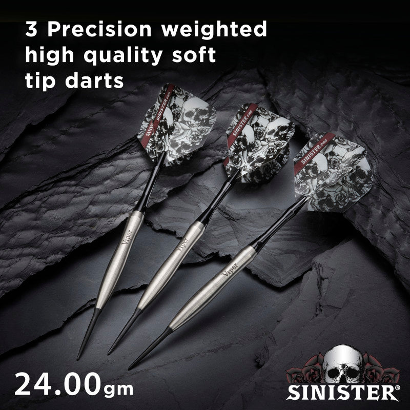 Viper Sinister Darts 95% Tungsten Steel Tip Darts 24 Grams – GLD