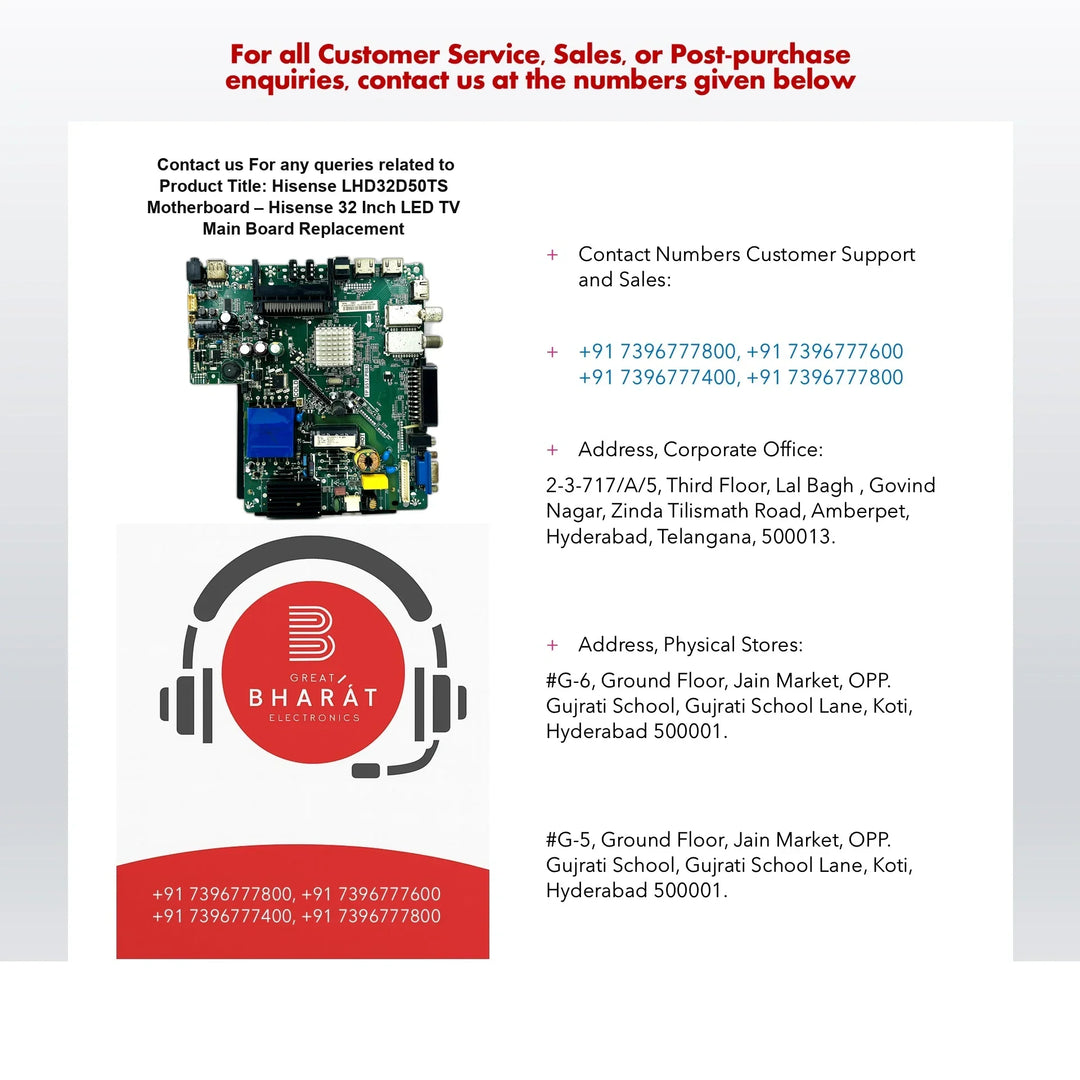 Hisense 32 Inch LED TV Motherboard for Model LHD32D50TS