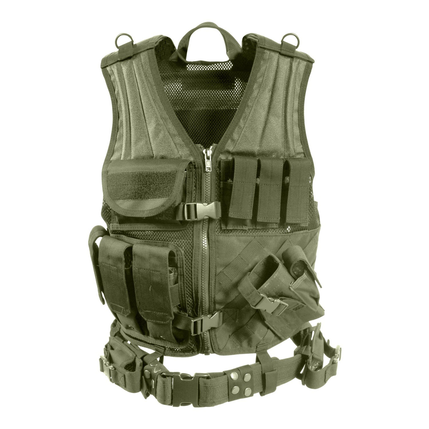 OD Green Cross Draw MOLLE Tactical Vest – GRANDPOPSARMYNAVY