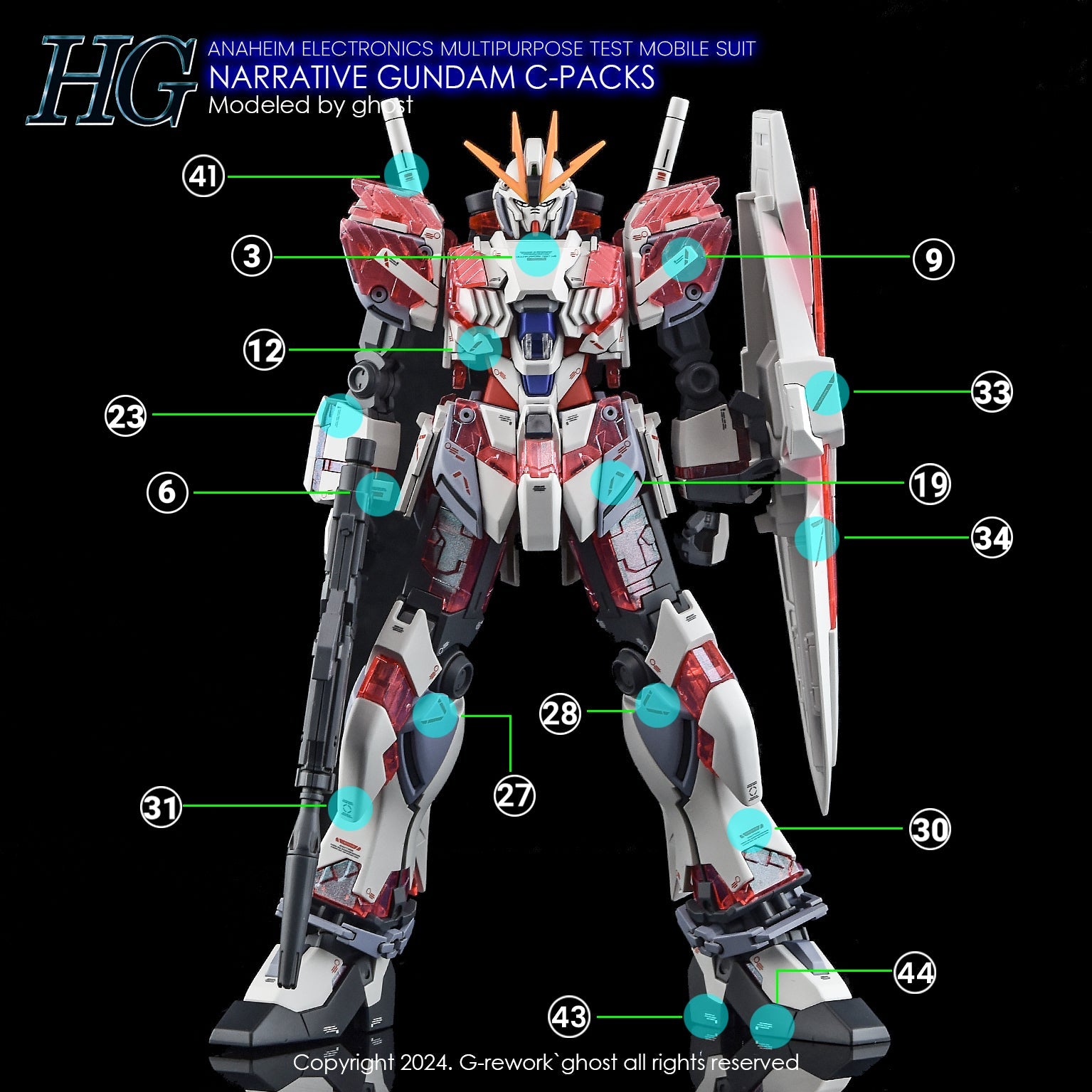 G-Rework [HG] RX-9/C NARRATIVE GUNDAM C-PACK – Gundam Extra-Your