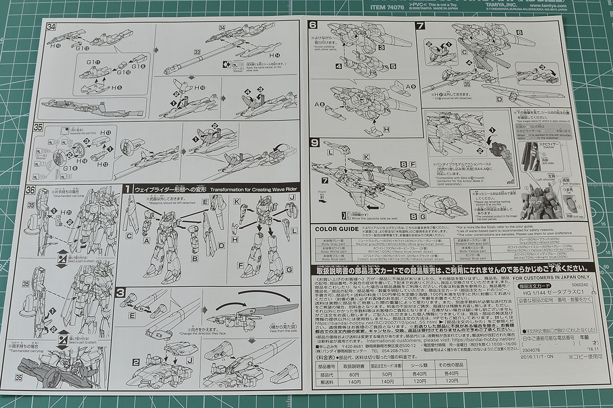 HGUC ゼータプラスC1のパッケージ・ランナー レビュー | ガンダム