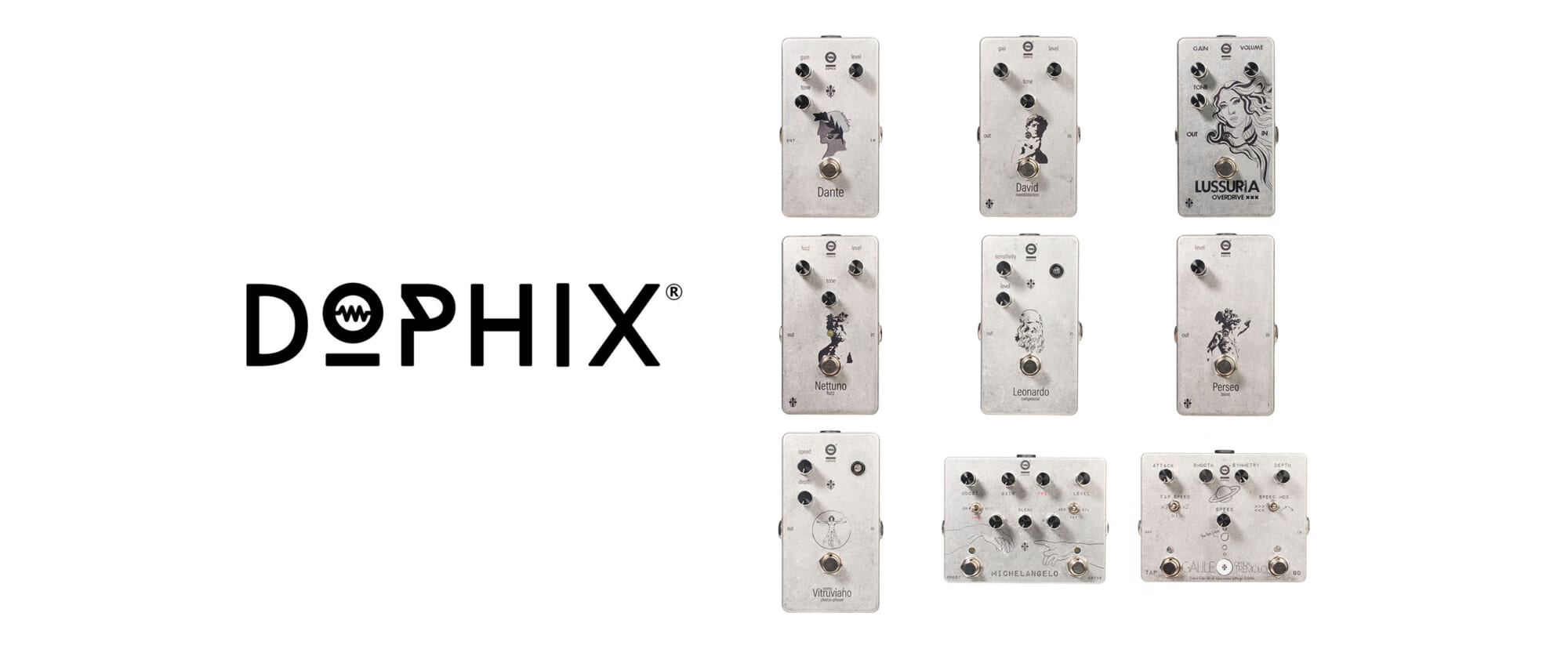 イタリアのハンドメイド・エフェクター・ブランド“DOPHIX”の製品を紹介