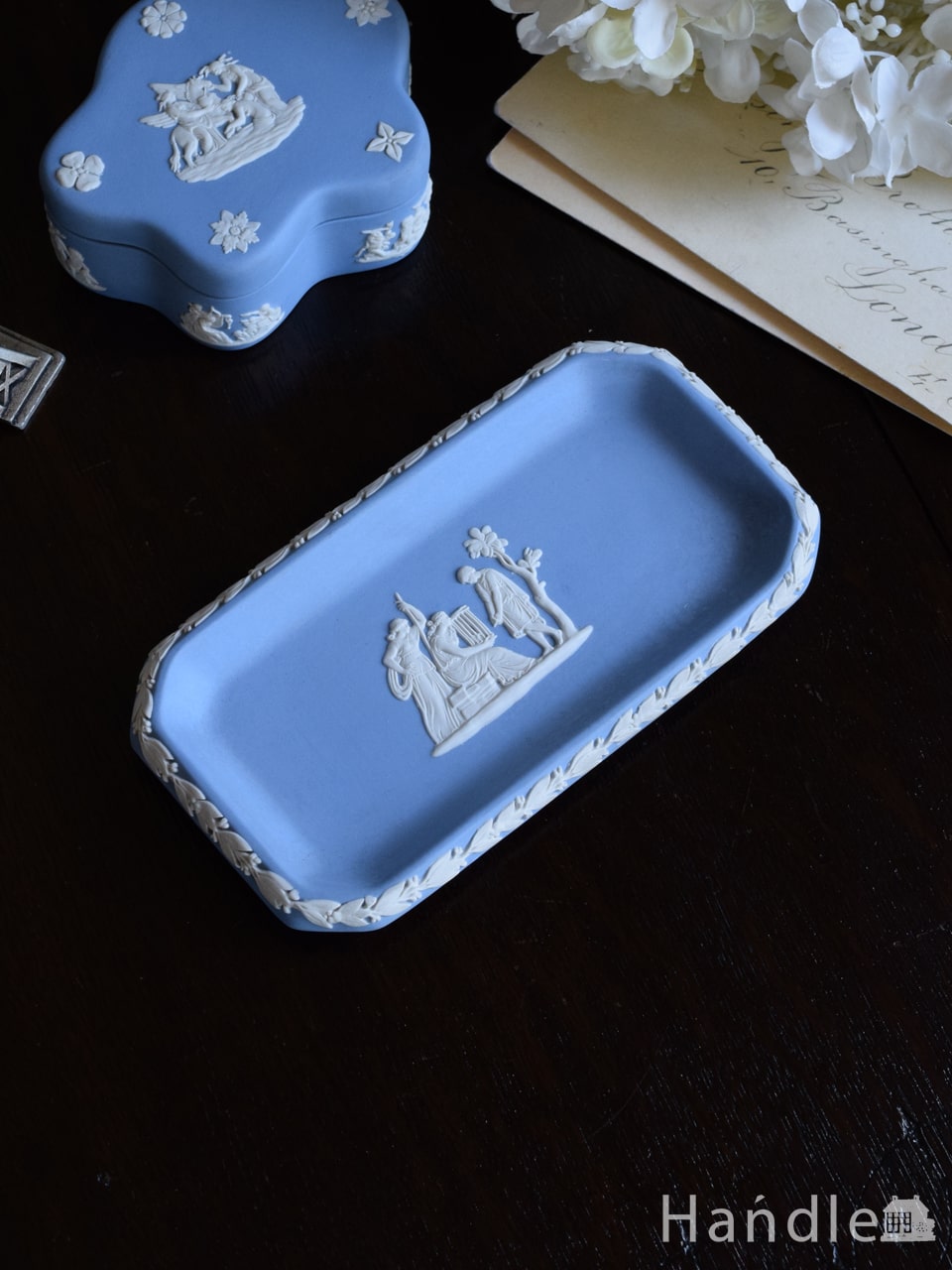 ウェッジウッド（Wedgwood）のレクタングルトレイ、アンティークの