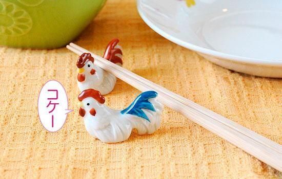 上絵にわとり（赤）の箸置き - 箸置き専門オンラインショップ 「箸まくら」