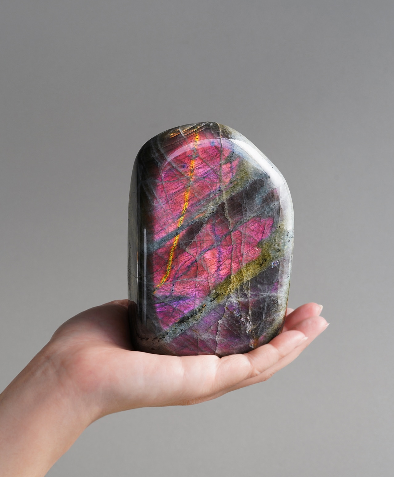 Pink labradorite 939g /ピンクラブラドライト | Hariqua