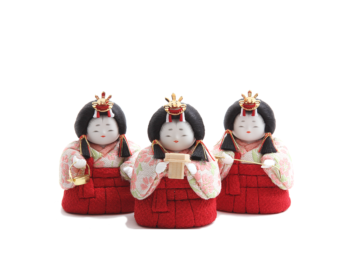 三人官女・五人囃子 | 五色 雛人形・五月人形の原孝洲