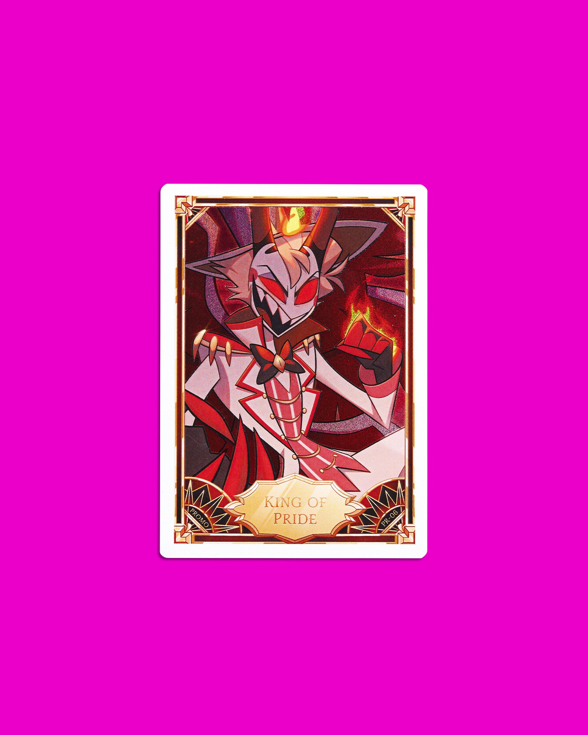 Hazbin Hotel Trading Cards King of Pride Cracked Ice Promo Card