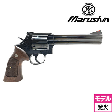 マルシン S&W M586 木製グリップ ABS WDブラック 6インチ（発火式