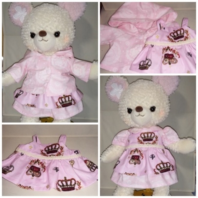 pukupuku/【ぬいぐるみ服】A-6 エプロンドレス商品詳細ページ - ハート