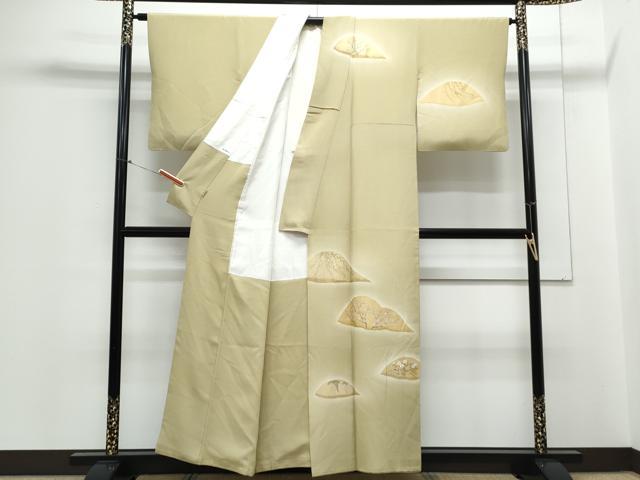 平和屋着物▽東京手描友禅 安達雅一 訪問着 草花文 暈