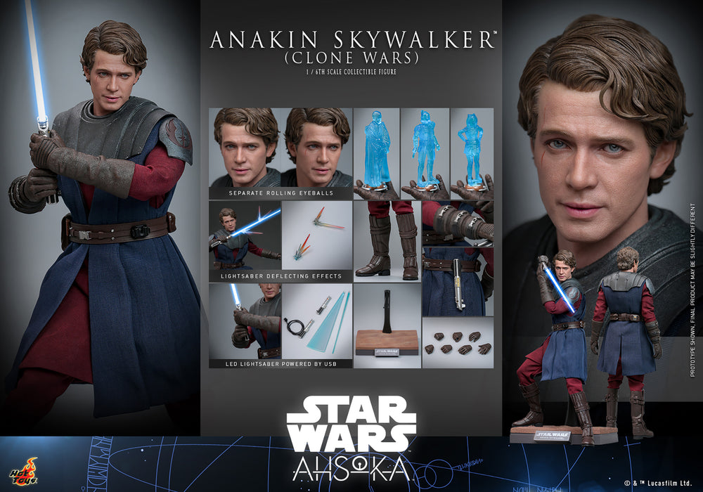 Anakin Skywalker (Clone Wars) Hot Toys Sixth Scale Figure — Heroes