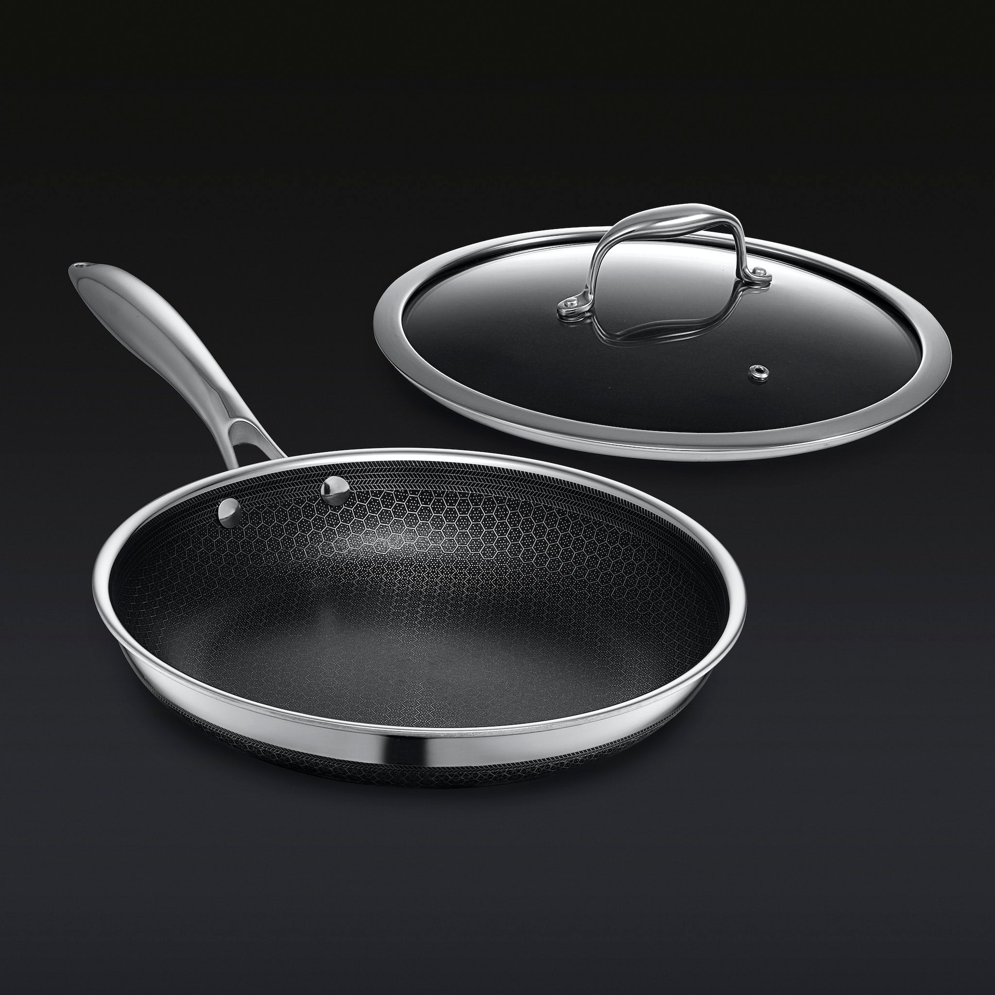 30 cm HexClad Hybrid Pan with Lid – ヘックスクラッド
