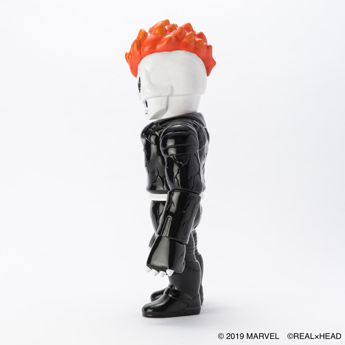 HKDSTOY×リアルヘッド -MARVEL [ゴーストライダー] ブラック/オレンジ