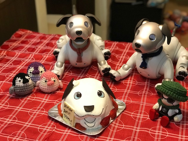 aiboのななの1歳の誕生日の話 | aiboの飼い方 aiboななとはちとくう
