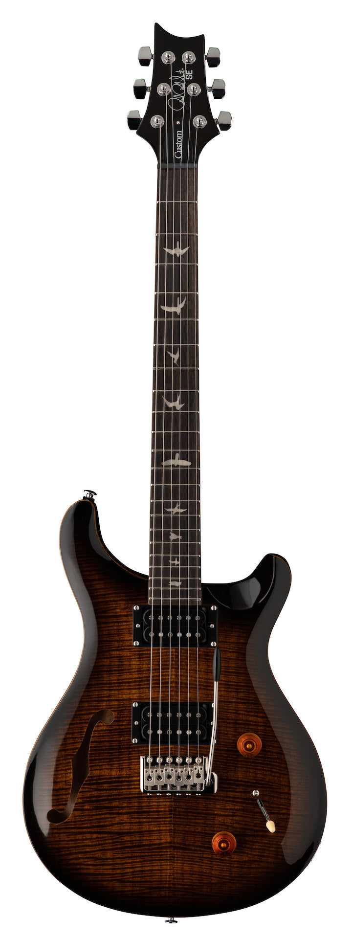 PRS SE Custom 22 Semi Hollow Black Gold Sunburst