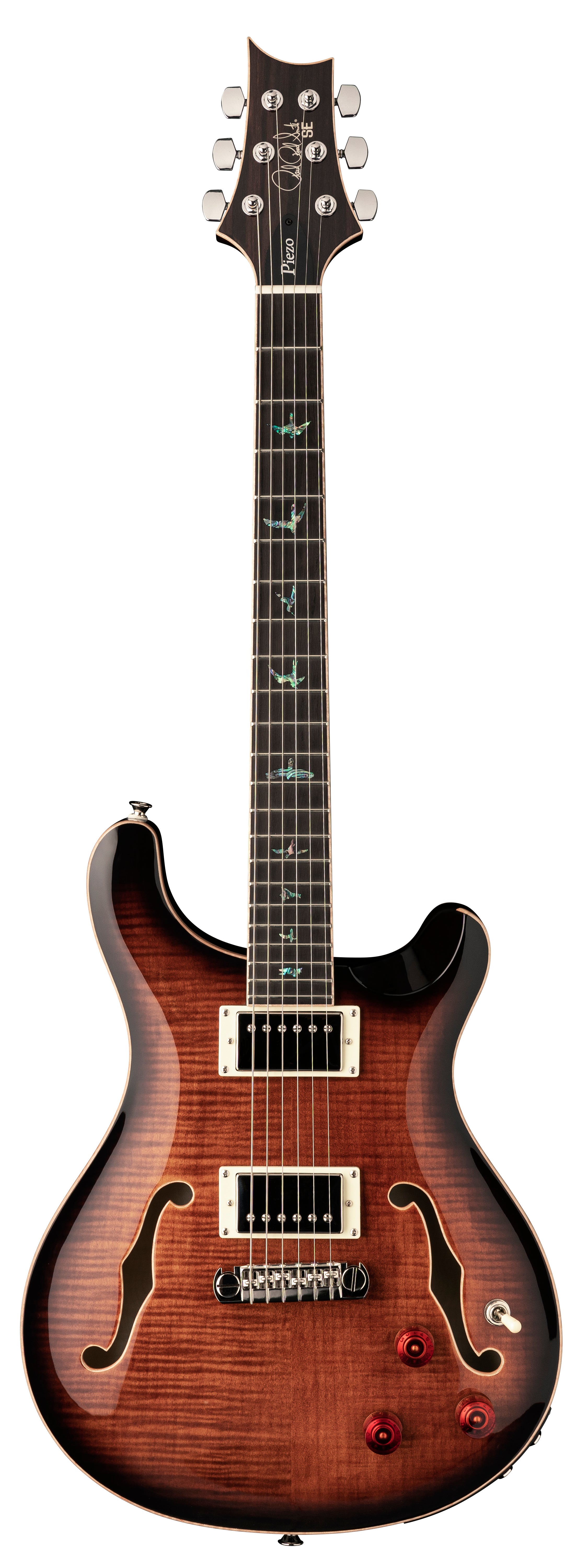 PRS SE Hollowbody II Piezo - Black Gold Burst