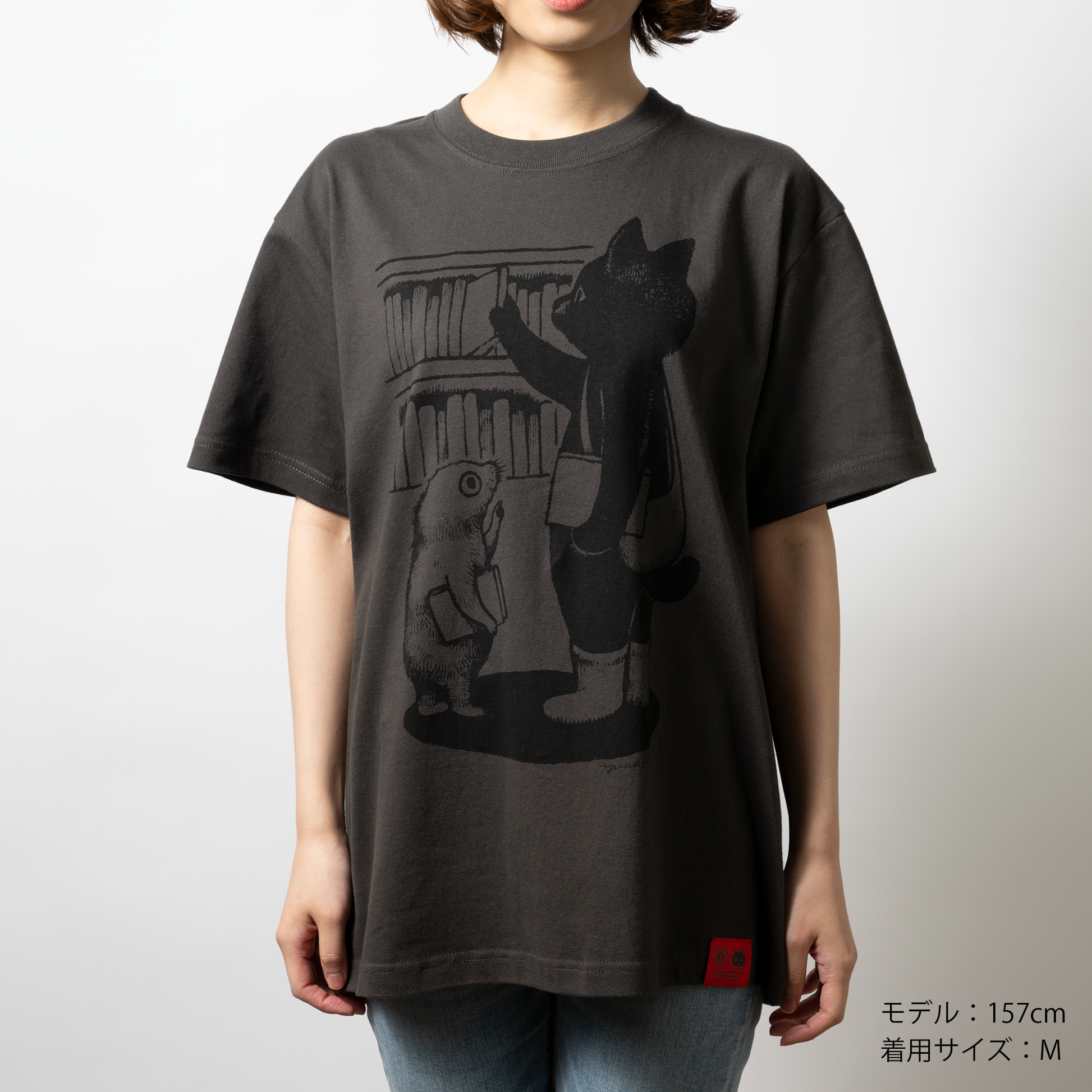 角川ホラー文庫30周年×ヒグチユウコ Tシャツ ふたり（スミグレー