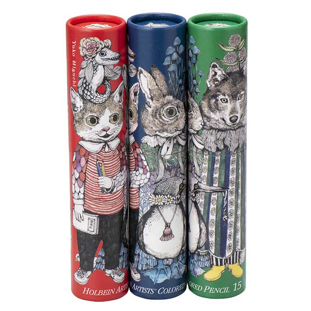 ヒグチユウコxホルベイン2018 アーチスト色鉛筆15色（青） – ボリス雑貨店