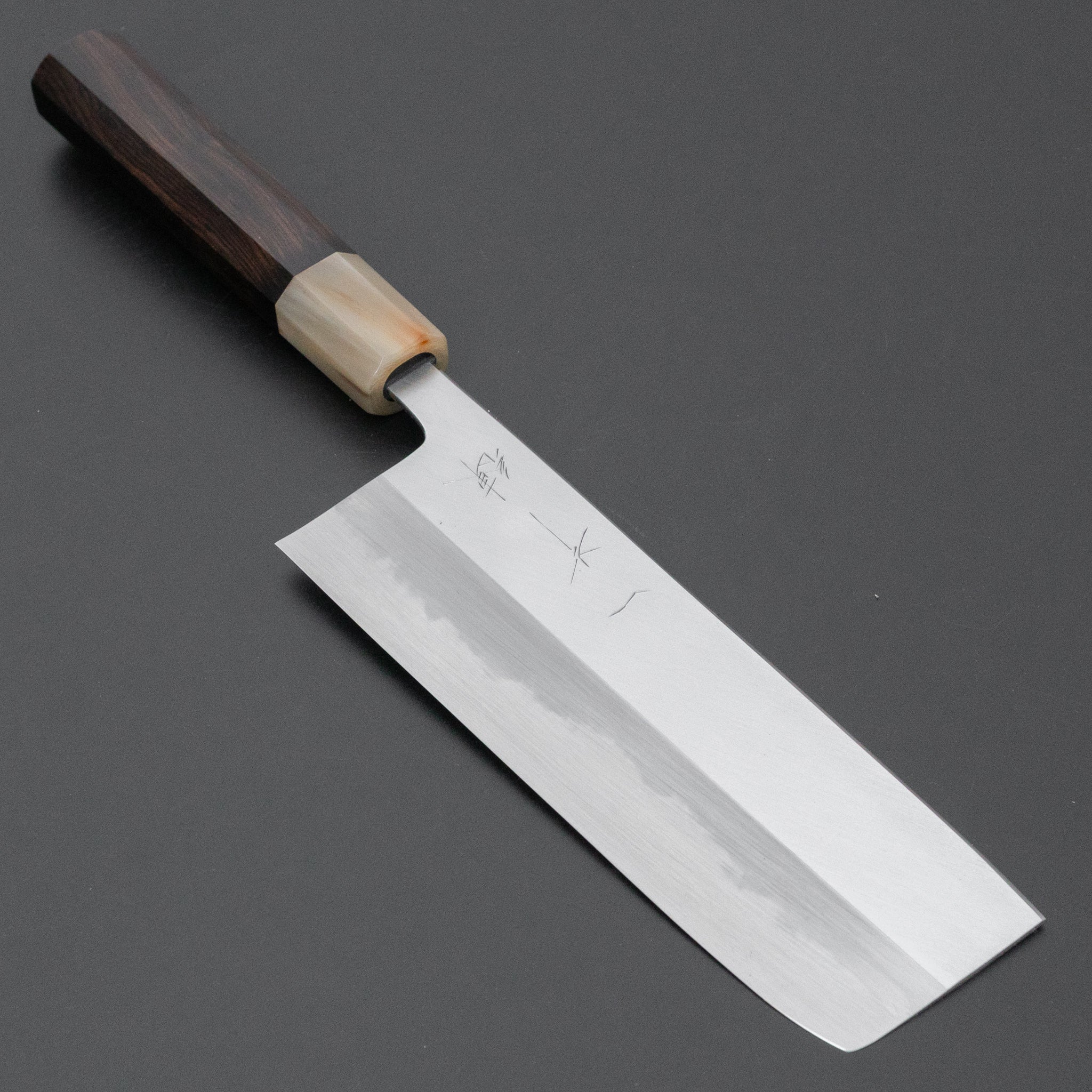 Hitohira Tanaka Ren White #2 Nakiri 180mm Ebony Handle – HITOHIRA