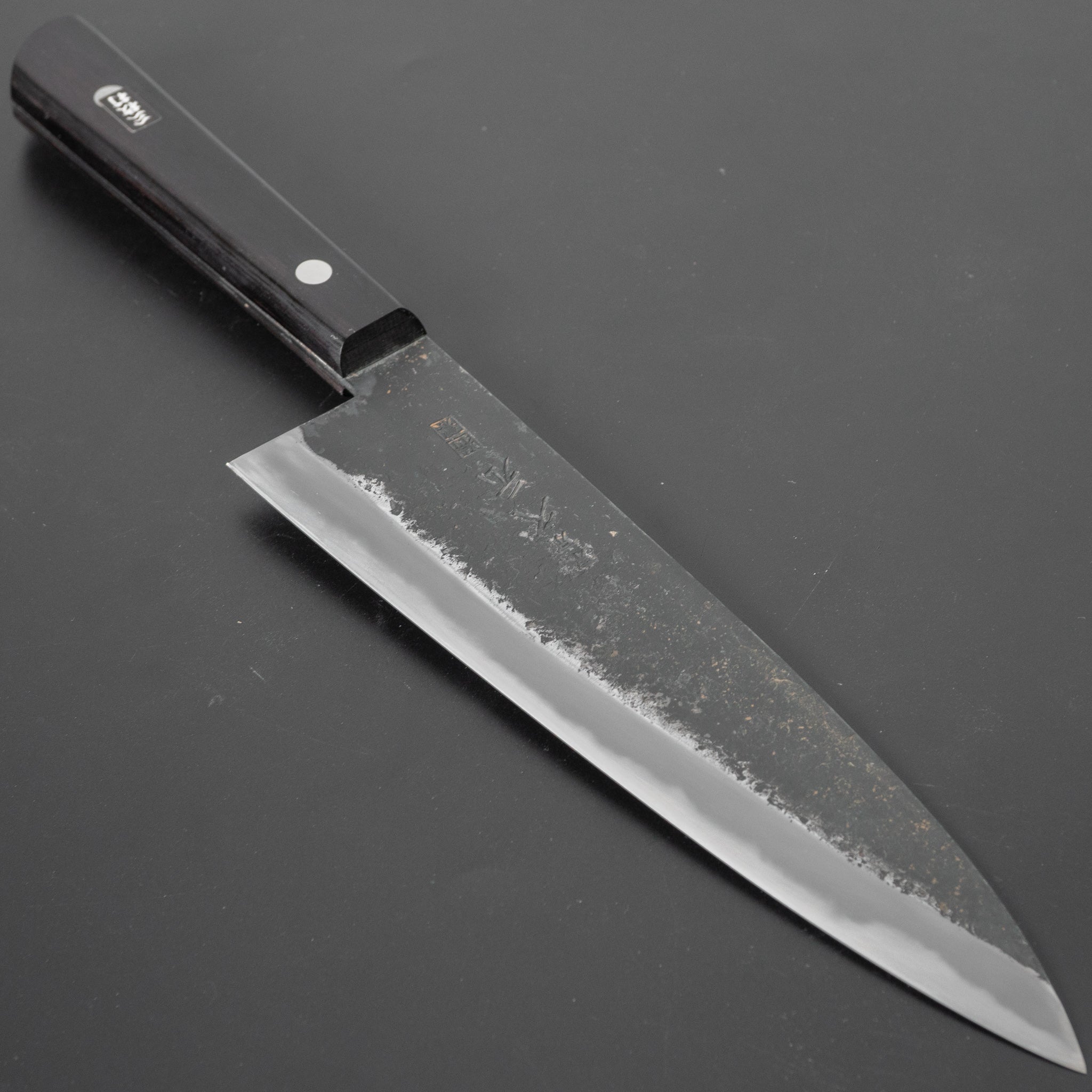 森平 久元 黒打 白一鋼 牛刀 180mm 合板柄 (口金無/ 本刃付) – HITOHIRA