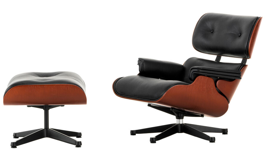 Miniature Charles & Ray Eames Lounge & Ottoman produced by Vitra