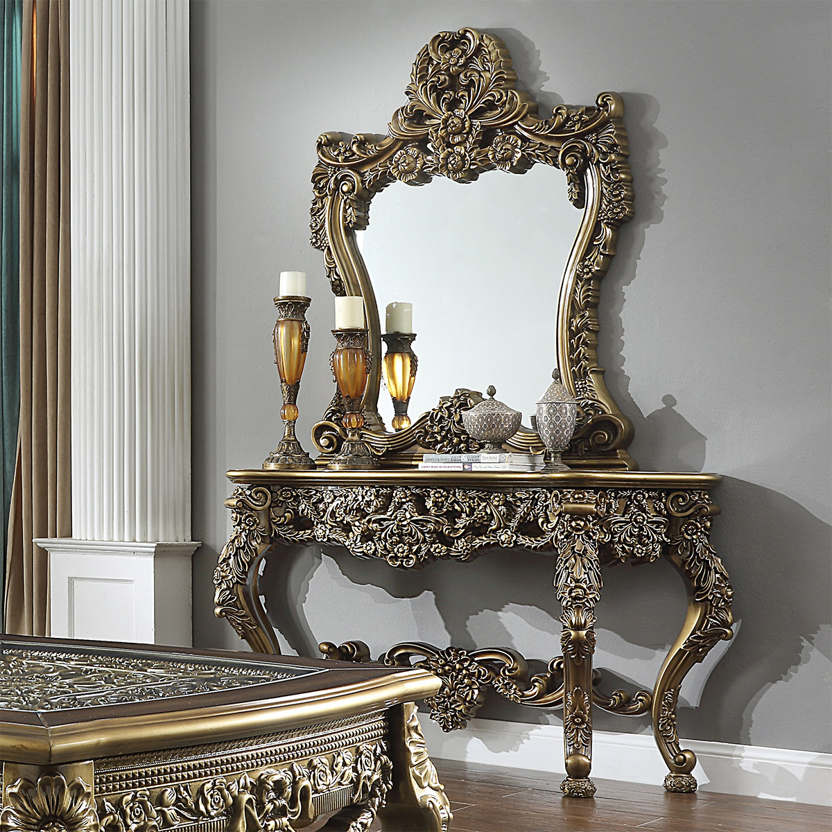 HD-905 BR – CONSOLE MIRROR – Homey Design Inc.