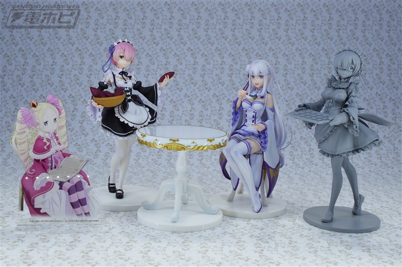 リゼロ』お茶会シリーズのレム原型やラム、『通常攻撃』大好真々子彩色