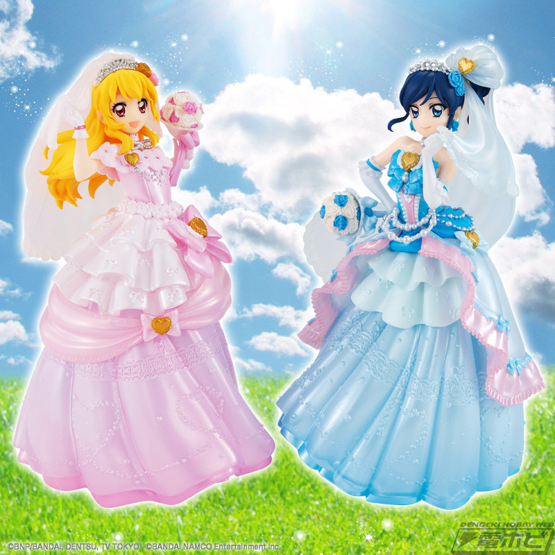 アイカツ！』星宮いちごと霧矢あおいがウェディングドレス姿で