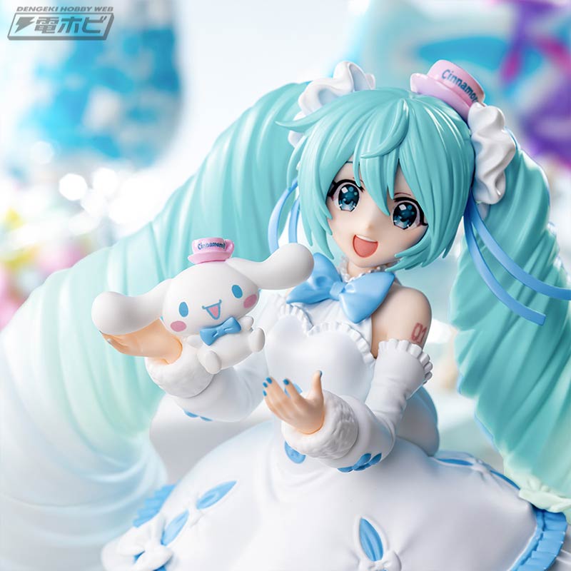 初音ミク×シナモロールのコラボ新ビジュアルが圧倒的華麗さで