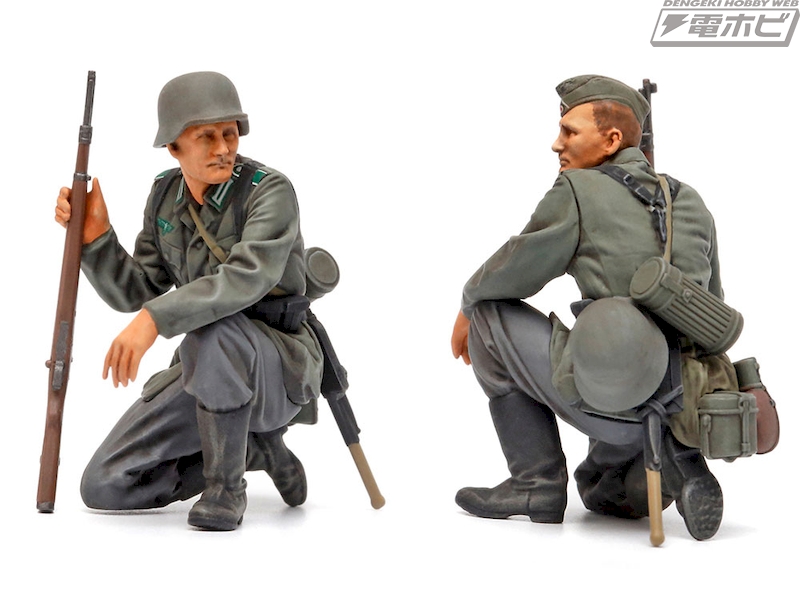 大戦中期のドイツ歩兵フィギュア5体セットがタミヤの「1/35MM