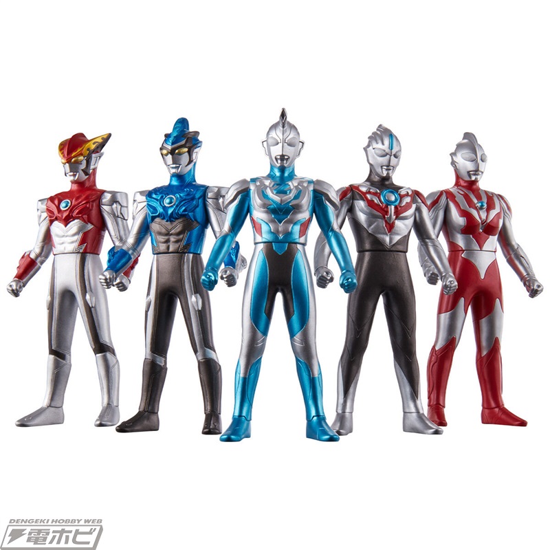マント付きのウルトラマンゼロなど豪華ソフビ5体セット3種が「ウルトラ