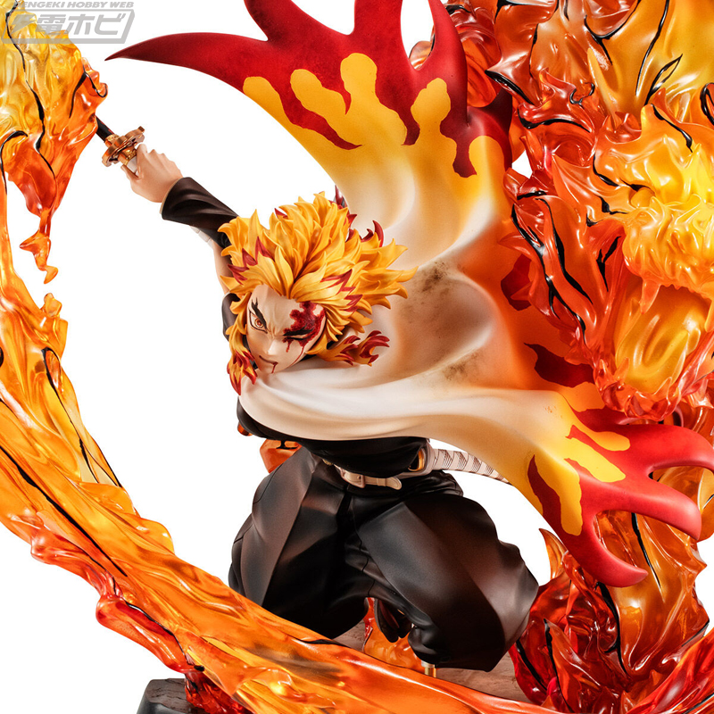 鬼滅の刃』炎の呼吸・伍ノ型「炎虎」を放つ煉獄杏寿郎のフィギュアが