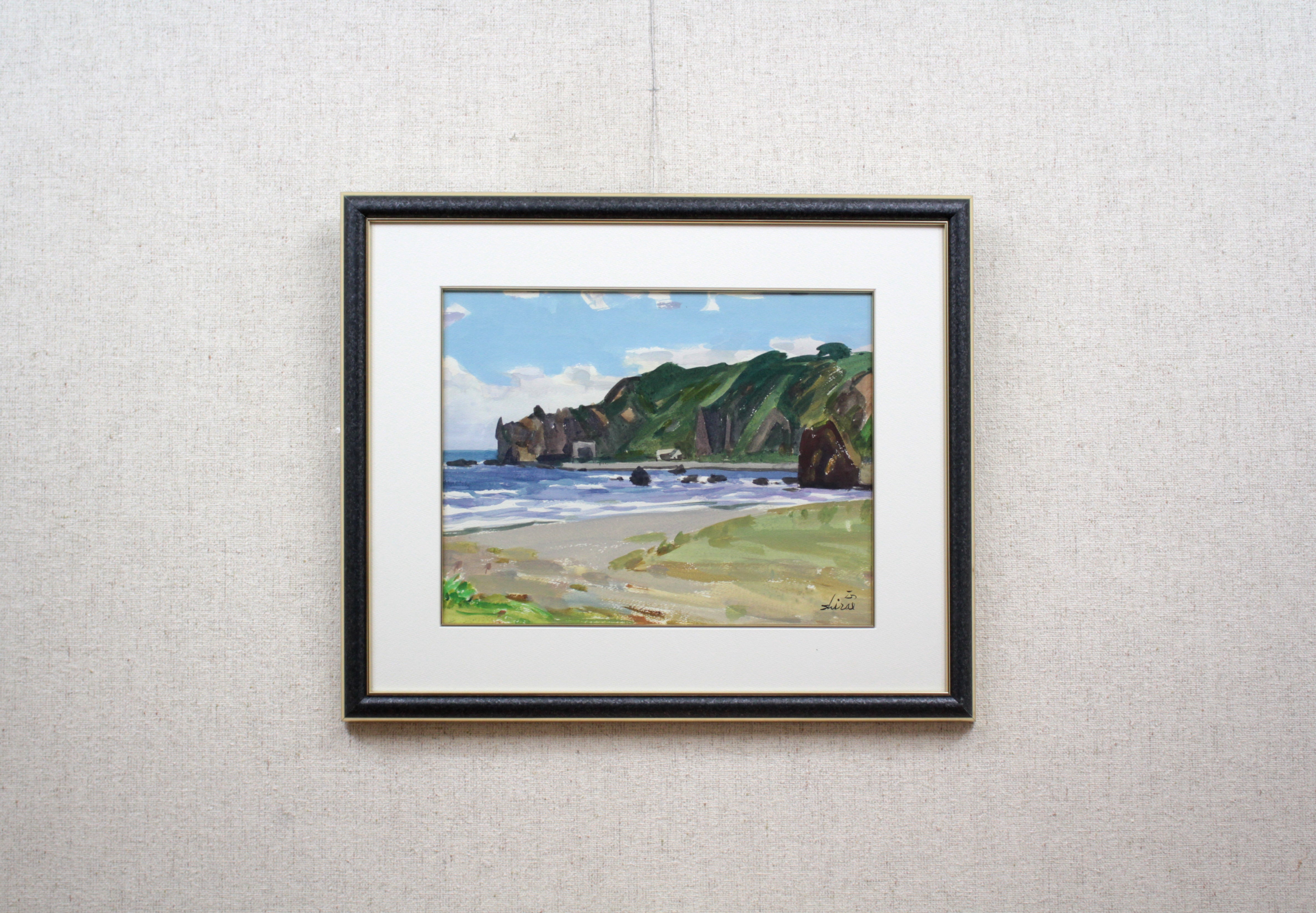 白江正夫 『積丹海岸（野塚）』 水彩画 - 北海道画廊