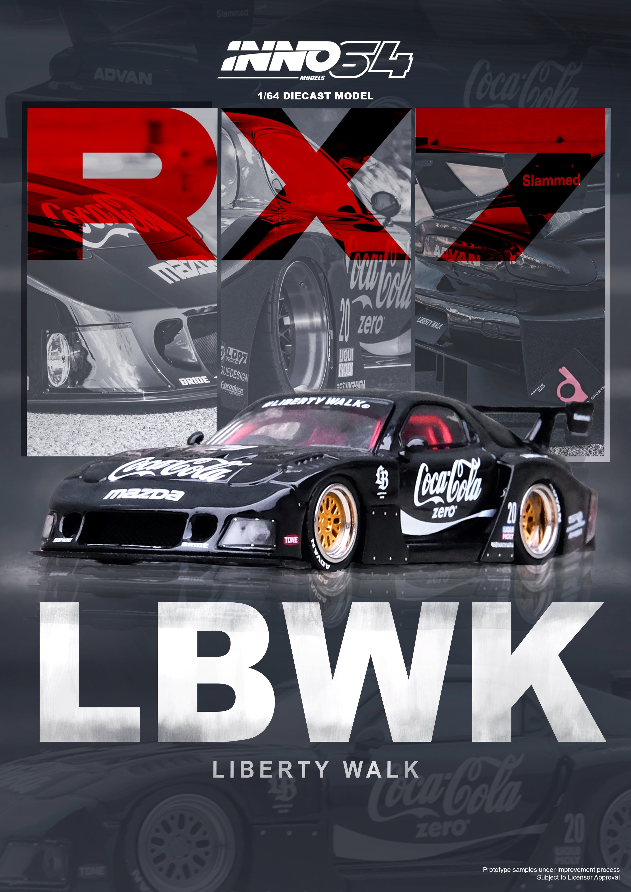 Inno64 1:64 Mazda RX7 (FD3S) LB-SUPER SILHOUETTE IN64-LBWK-RX7-01