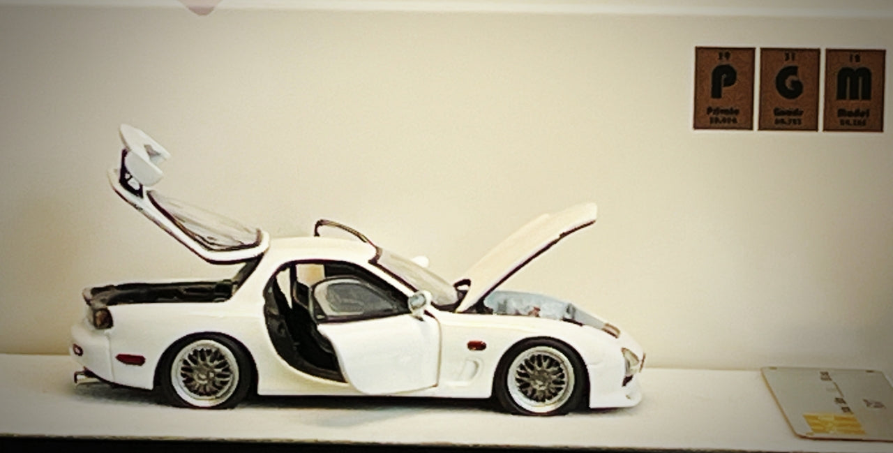 PGM 1:64 Mazda FD3S RX7 White Colour - Fully Opened Model (2