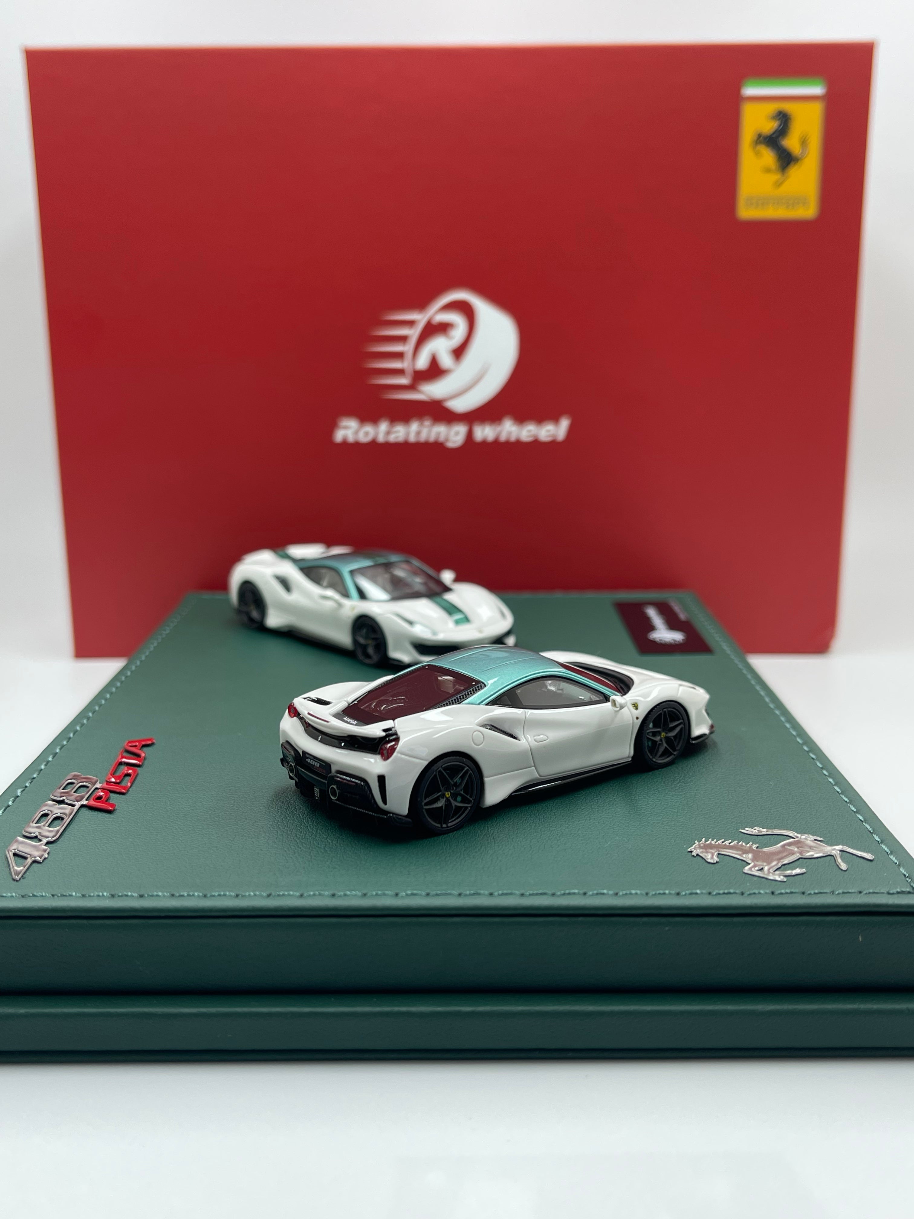 Rotating Wheel 1:64 Ferrari 488 Pista (2 Versions) – Horizon Diecast