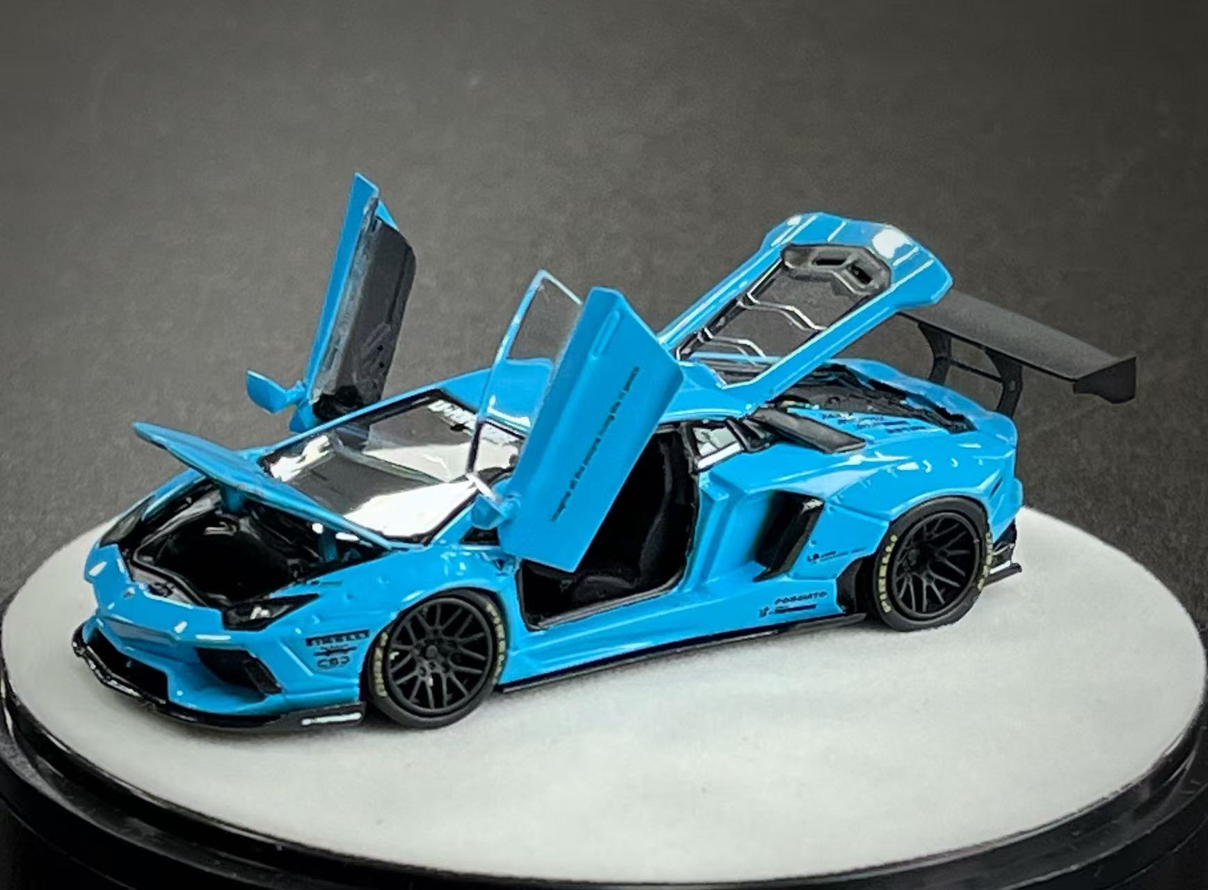 Preorder] PGM 1:64 LBWK Lamborghini Aventador LP700-4 Blue PGM