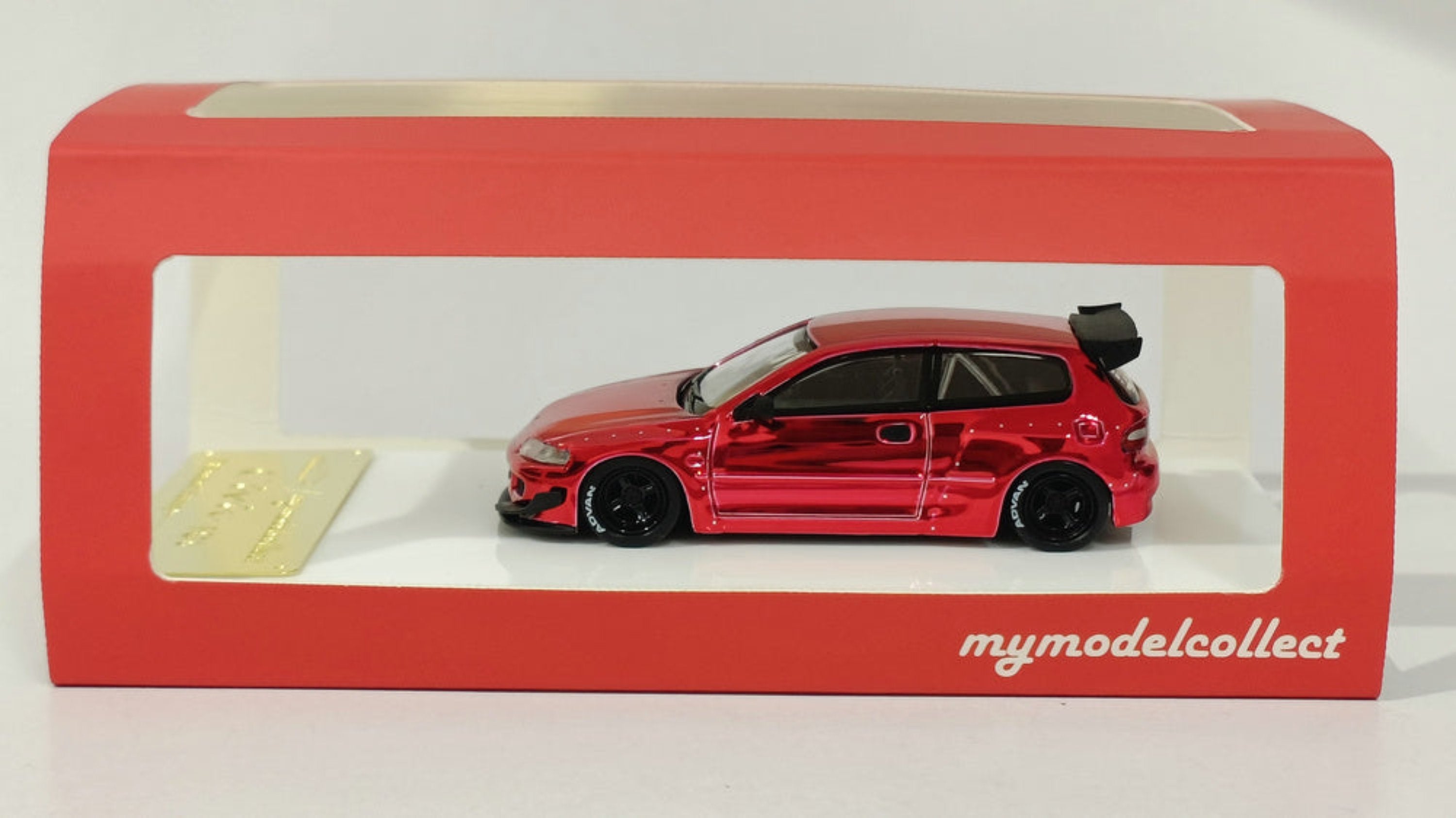 Model Collect 1:64 Honda Civic EG6 Rocket Bunny - Chrome Red