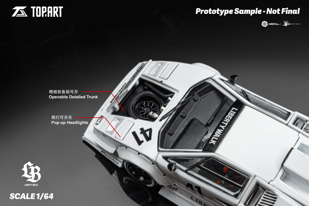 TOPART 1:64 LBWK Lamborghini Countach TAO640001 – Horizon Diecast