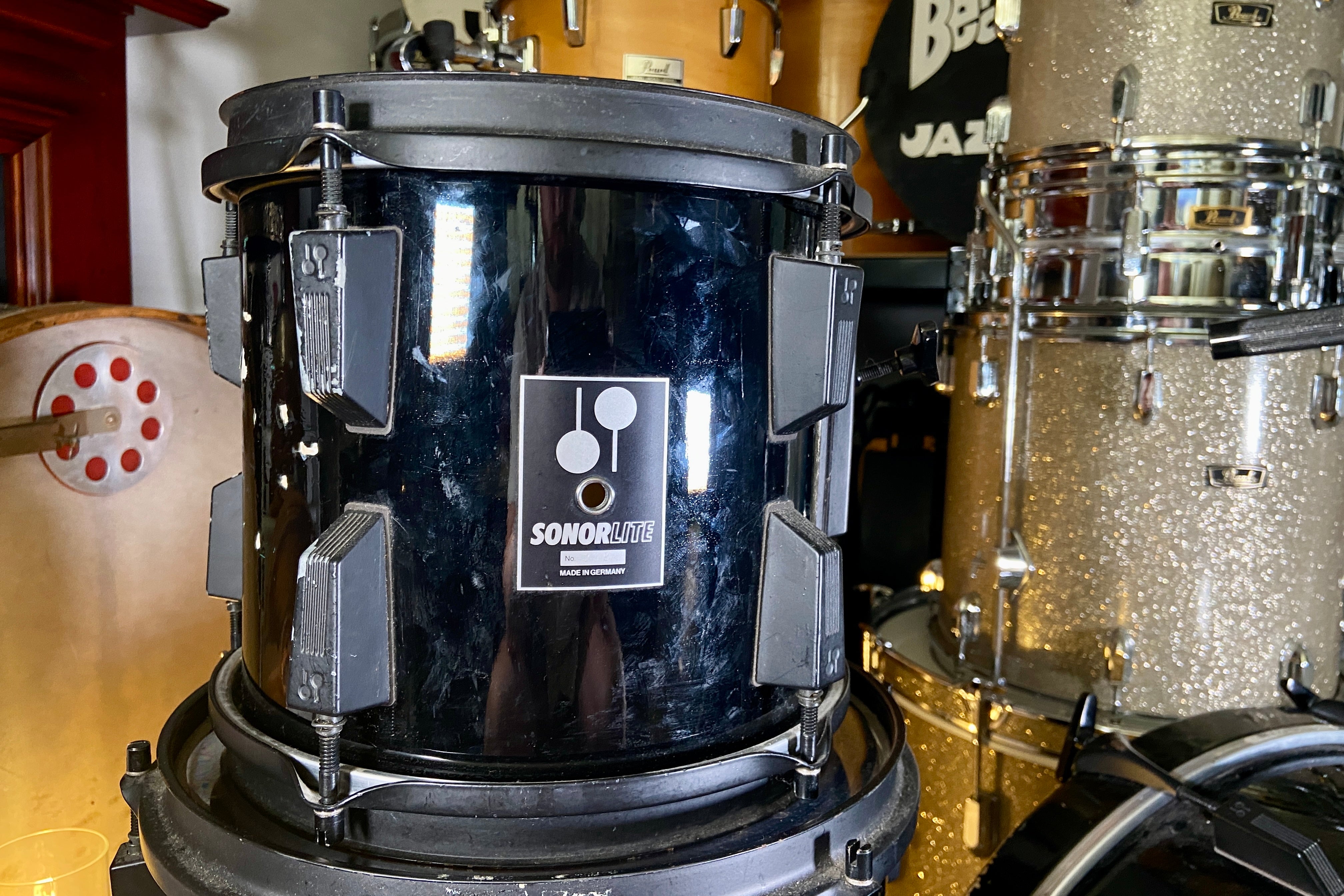 Sonor Lite Drum Kit in Piano Black - 1990s – Horny's Drums