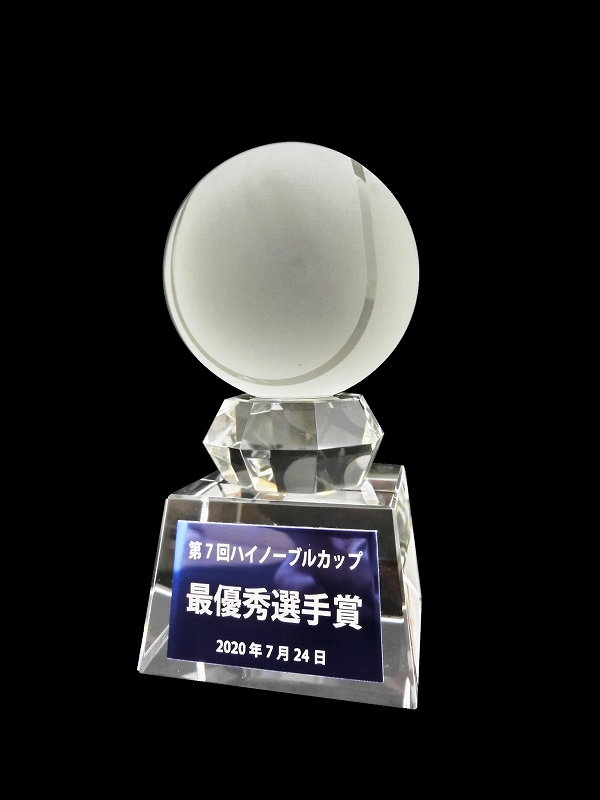 直径60mm！ テニスボールのクリスタルトロフィー / SB-1