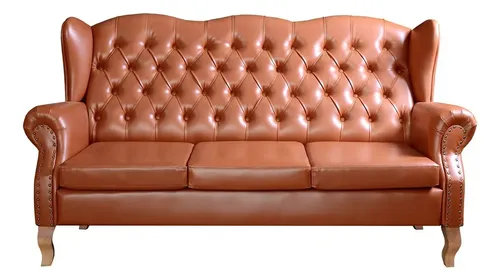 Sofá 3 Lugares Capitonê Vintage Imperador Chesterfield